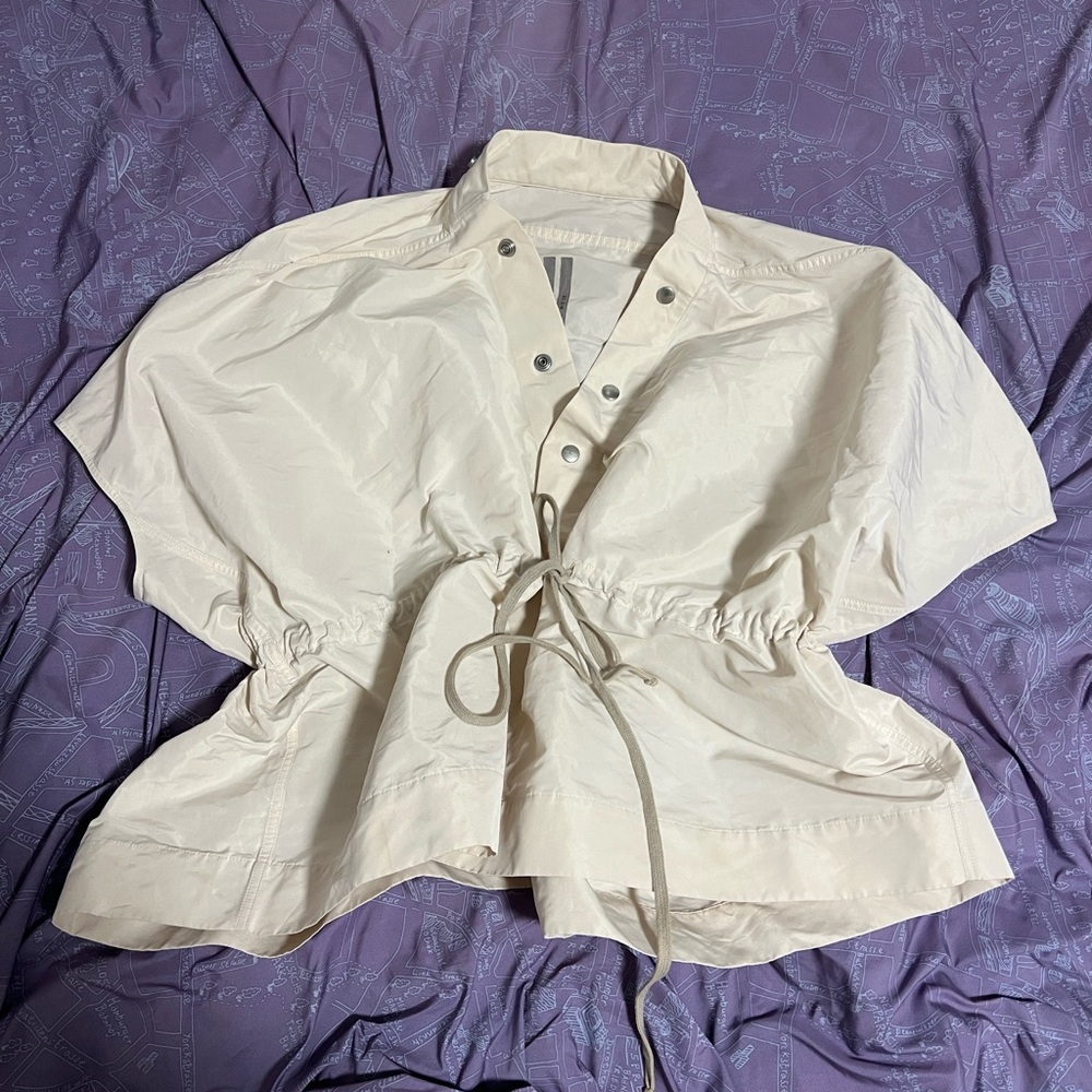 Rick Owens Cream Button-Up Blouse
